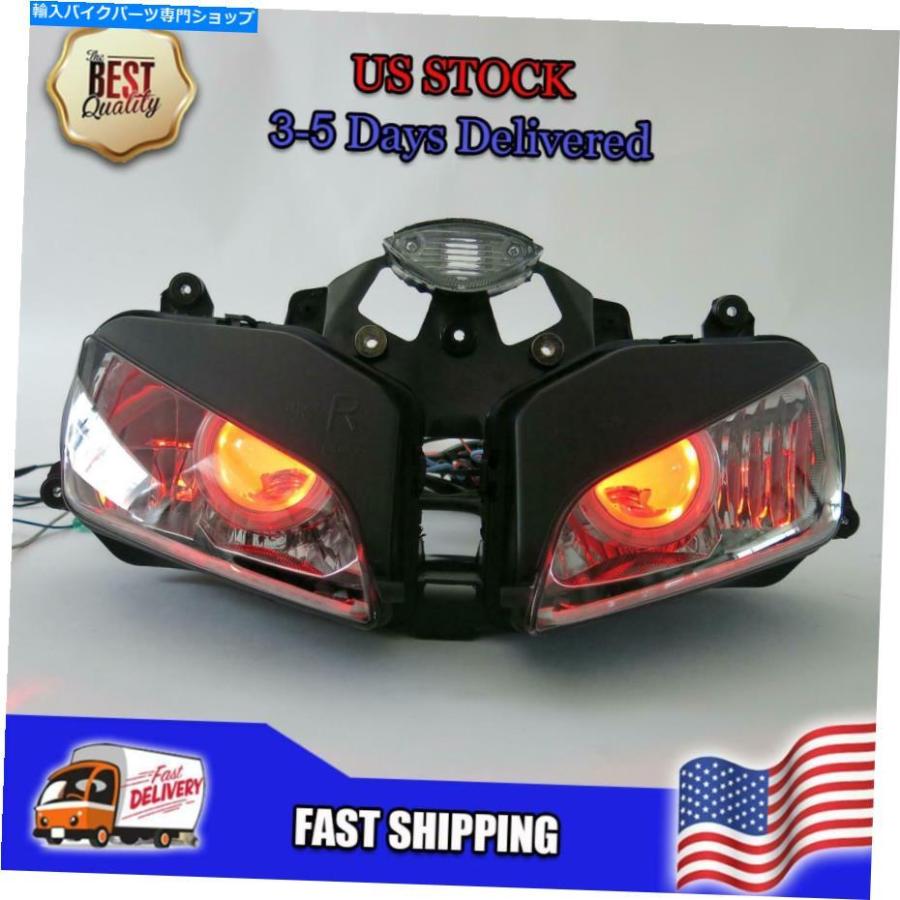 ヘッドライト NTフロントヘッドライトレッドエンジェルアイフィットホンダ2003-2006 CBR600RR F5 T004 NT Front Headlight Red Angel Eye Fit for Hon