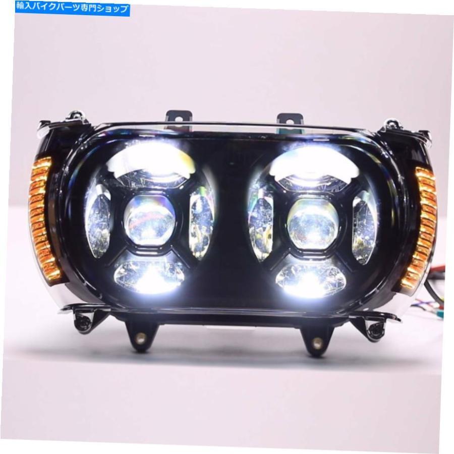 ヘッドライト ドットLEDデュアルヘッドライトサイドマーカーターンシグナルターンシグナルフィット15-19 DOT LED Dual Headlight Side Marker Turn Si
