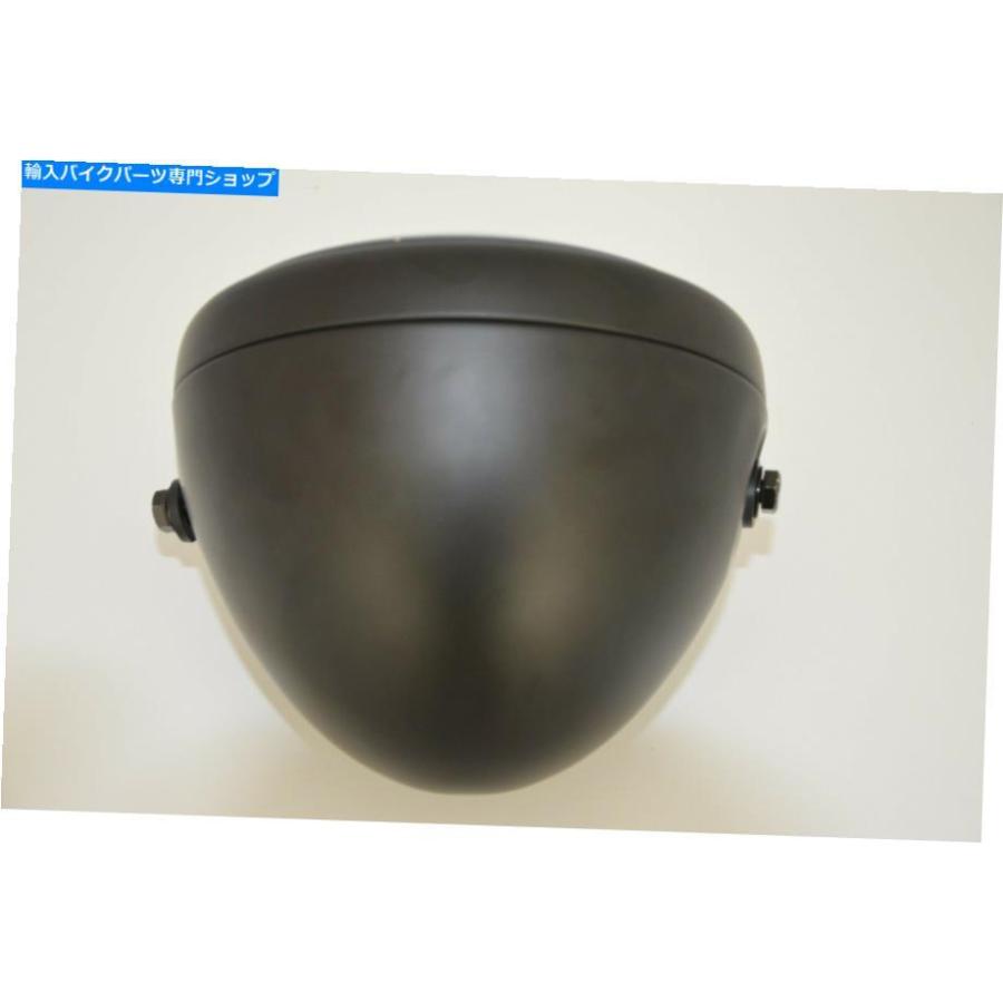 ヘッドライト カスタムビルドマットブラックスチールケースサイドマウント用7.5 \"LEDオートバイヘッドライト 7.5\"" LED Motorcycle Headlight For Cust"_2