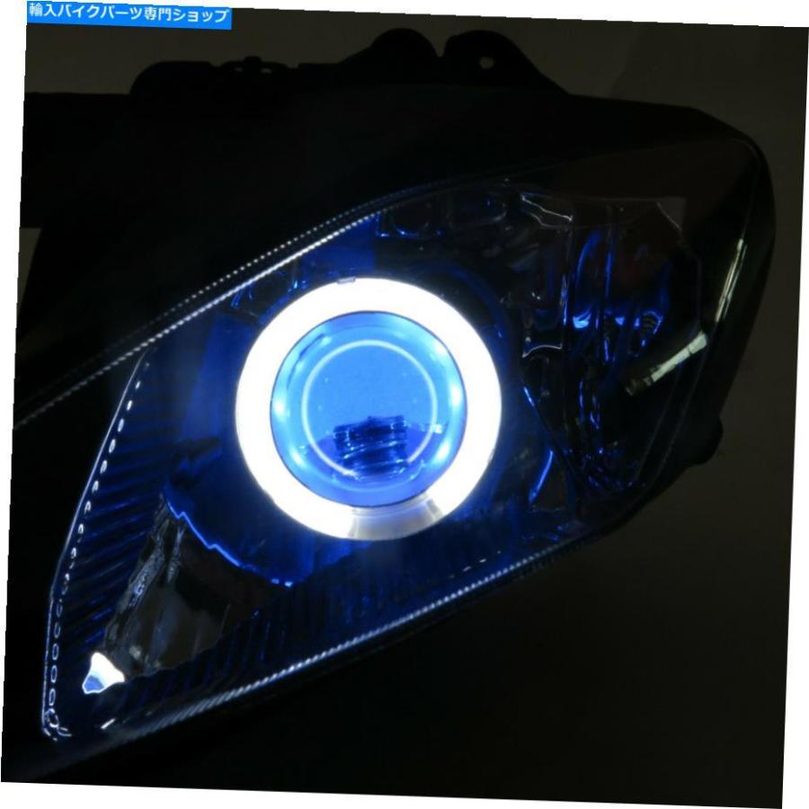 ヘッドライト NTフロントヘッドライトブルーエンジェルアイフィットヤマハ2008-2016 YZF R6 C014 NT Front Headlight Blue Angel Eye Fit for Yamahaの画像