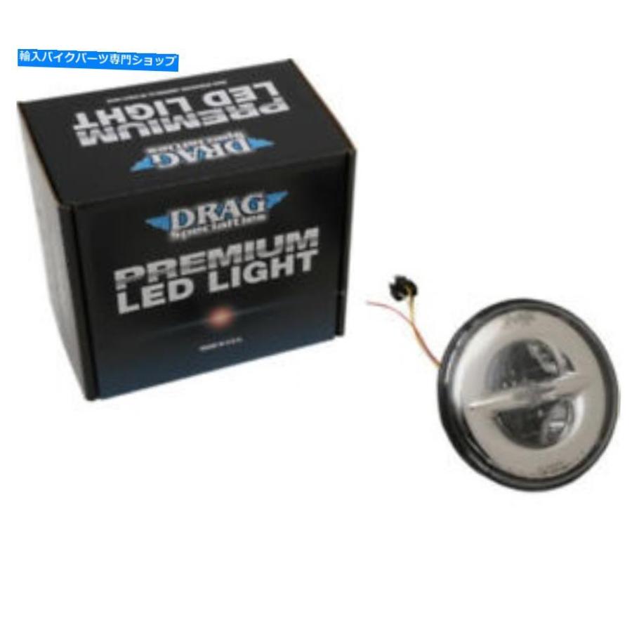 ヘッドライト ドラッグスペシャリークローム7 \"14-19ハーリーツーリングflhxのためのフロントLEDヘッドライト Drag Specialties Chrome 7\" Front LED