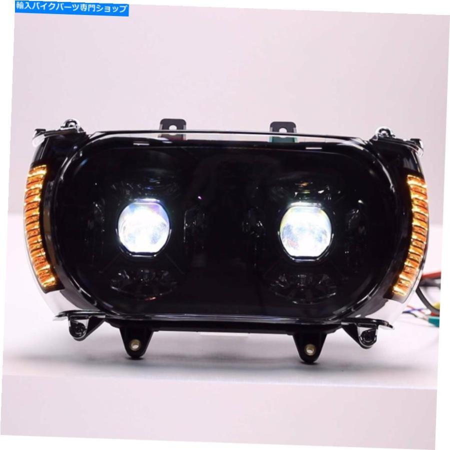 ヘッドライト ハーレーロードグライド2015-2019のためのLEDデュアルヘッドライトサイドマーカーターンシグナルフィット LED Dual Headlight Side Markの画像