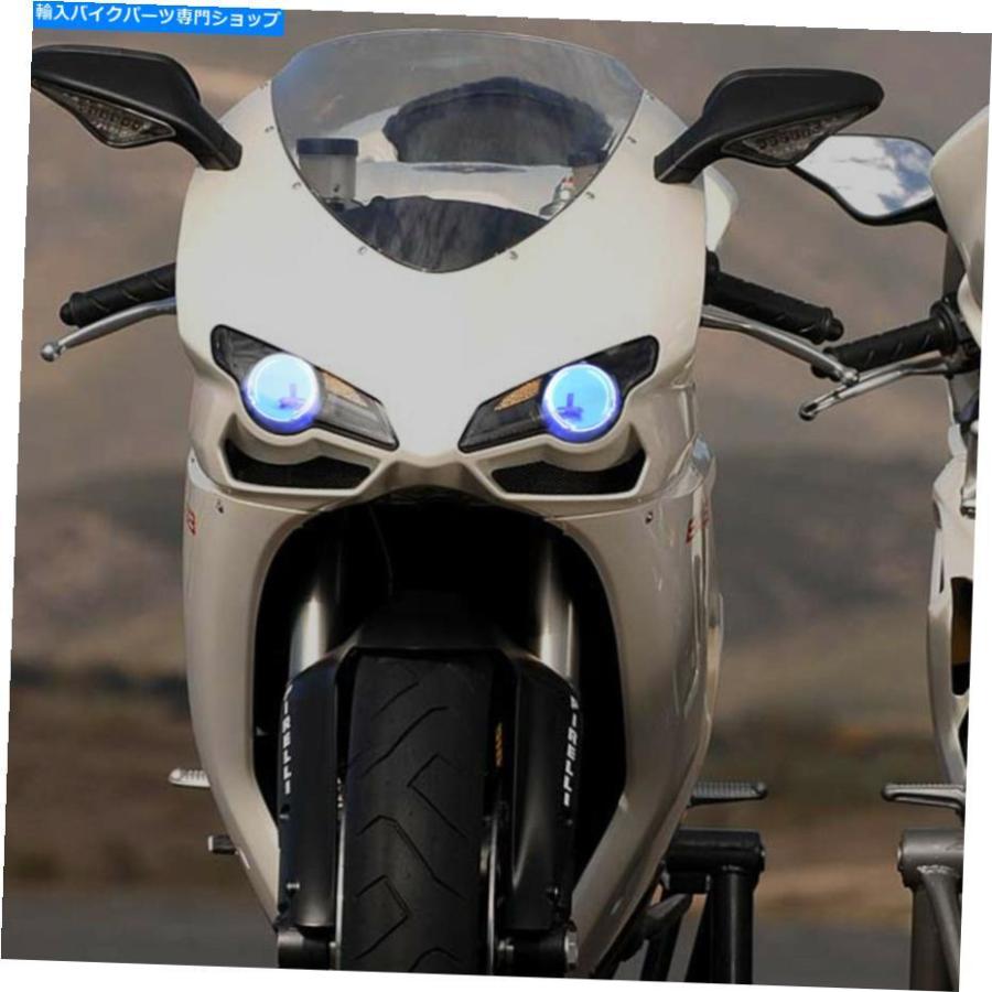 ヘッドライト Ducati Superbike 1198 HIDプロジェクターヘッドライトアセンブリ2009-2011ブルー KT For Ducati Superbike 1198 HID Projector Headlig_1