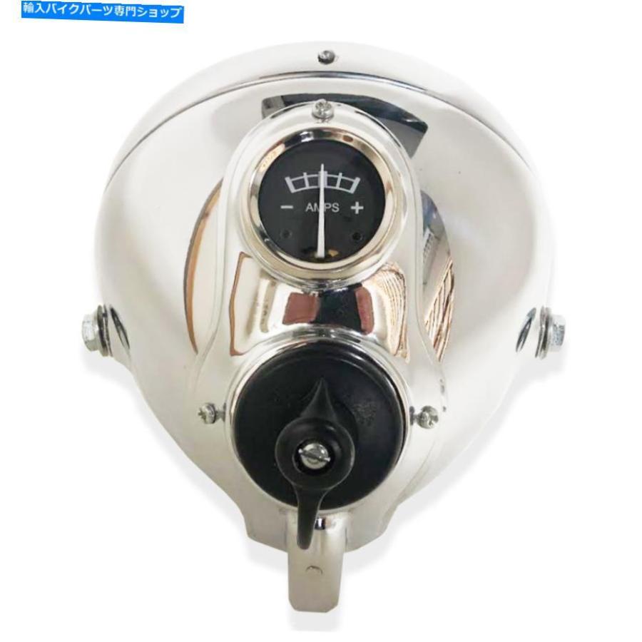 ヘッドライト LUCAS MU42スタイルヘッドランプ6 1/2インチクローム