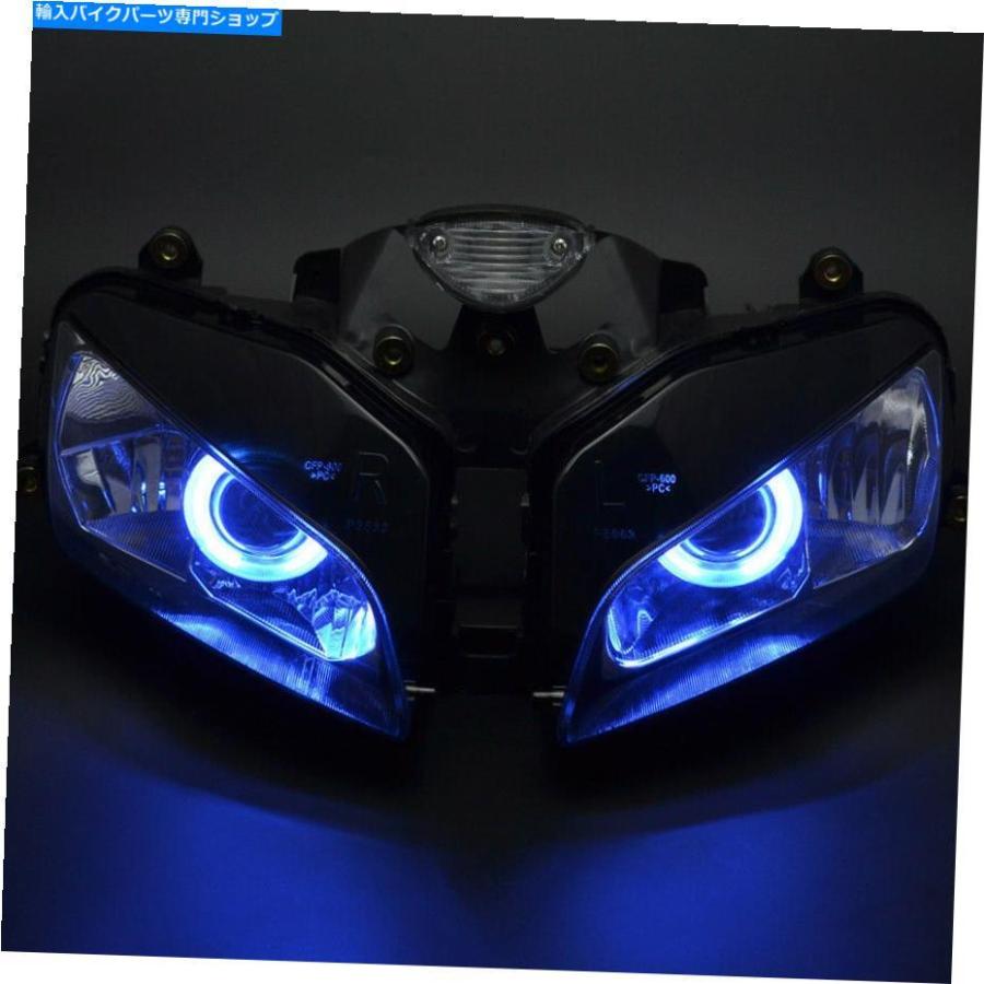 ヘッドライト HODA CBR600RR 03-05 06のためのヘッドライトアセンブリのハローアイHIDブルーランププロジェクター03 06 Headlight Assembly Halo Eyeの画像