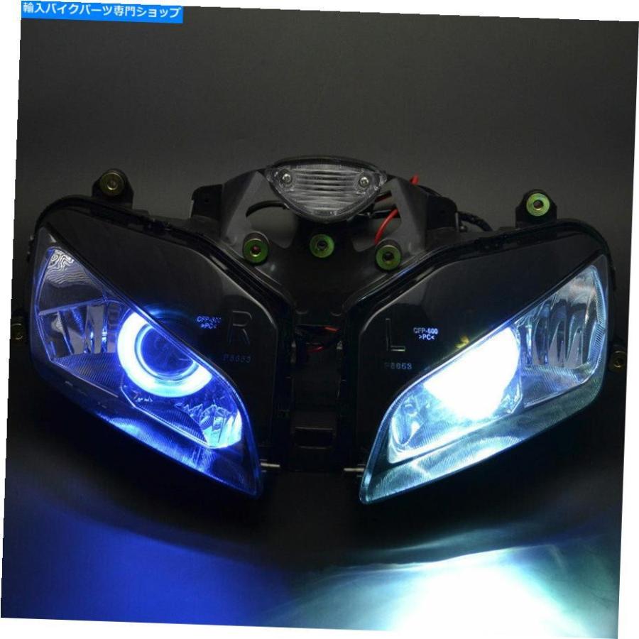 ヘッドライト HODA CBR600RR 03-05 06のためのヘッドライトアセンブリのハローアイHIDブルーランププロジェクター03 06 Headlight Assembly Halo Eyeの画像