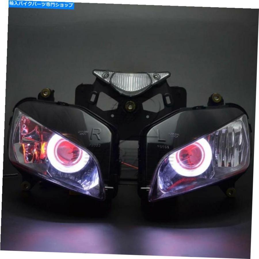 ヘッドライト ヘッドライトアセンブリHalo Ring Angel Eye HIDプロジェクター+ホンダCBR1000RR用バラスト Headlight Assembly Halo Ring Angel Eye HI_1