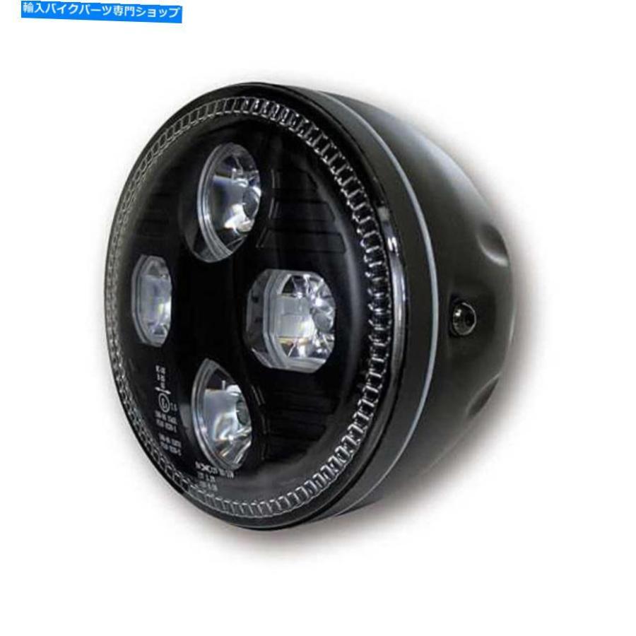 ヘッドライト Headlight LEDアトランタSM、E-CertifiedのHarley-Davidsonのためのブラック Headlight LED Atlanta Sm, 5 3/4 \" Black For Harley-Davi