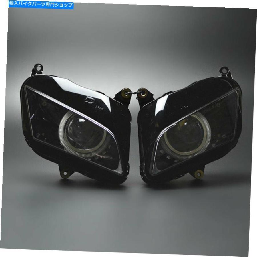 ヘッドライト ホンダCBR 600 F5 07-12のための組み立てプロジェクターヘッドライトホワイトエンジェルレッドデモン Assembled Projector Headlight Whの画像