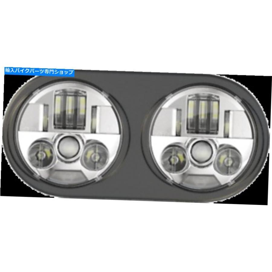 前照灯 98-13ハーレーロードグライドFLTRのカスタムダイナミクスクロムプローブLED前照灯 Custom Dynamics Chrome Probeam LED Headlight ライト、レンズ-車、バイク、自転車-その他ライト