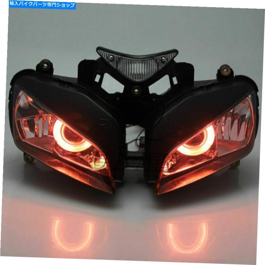 ヘッドライト エンジェルアイハイドプロジェクターデモンアイヘッドライトアセンブリ04-07ホンダCBR1000RR Angel Eye HID Projector Demon Eye Headli