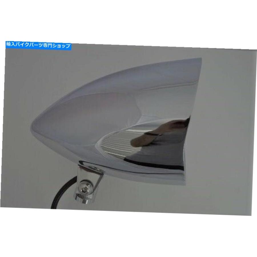 前照灯 クリーヴァの利益のLEDの自動二輪車の前照灯の底の台下のクロムアルミケース LED Motorcycle Headlight Bottom Mount Torpedo Chr 車、バイク、自転車-その他ライト