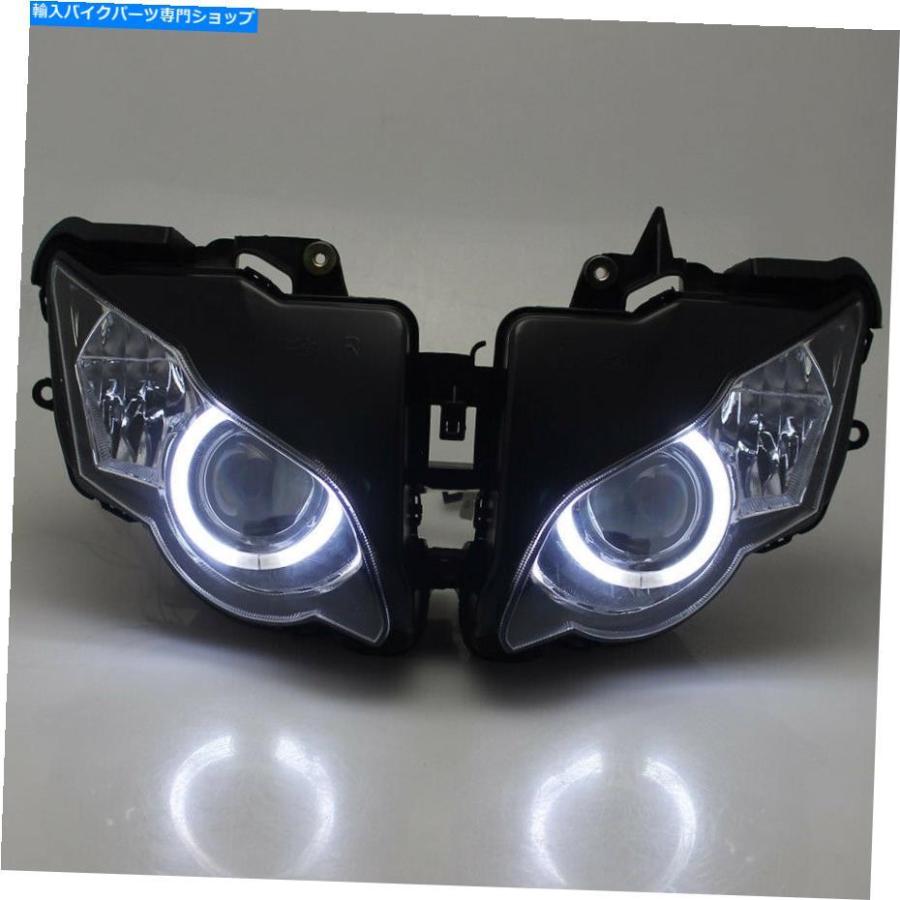 ヘッドライト ホンダCBR1000RRのための完全組み立てヘッドライトヘッドランプホワイトエンジェルアイプロジェクター Fully Assembly Headlight Headlaの画像