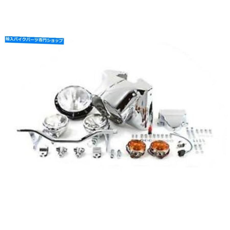 ヘッドライト 7 \"V-Twinによるハーレーダビッドソンのためのヘッドランプカウルキットクロム 7\"" Headlamp Cowl Kit Chrome for Harley Davidson by V-"