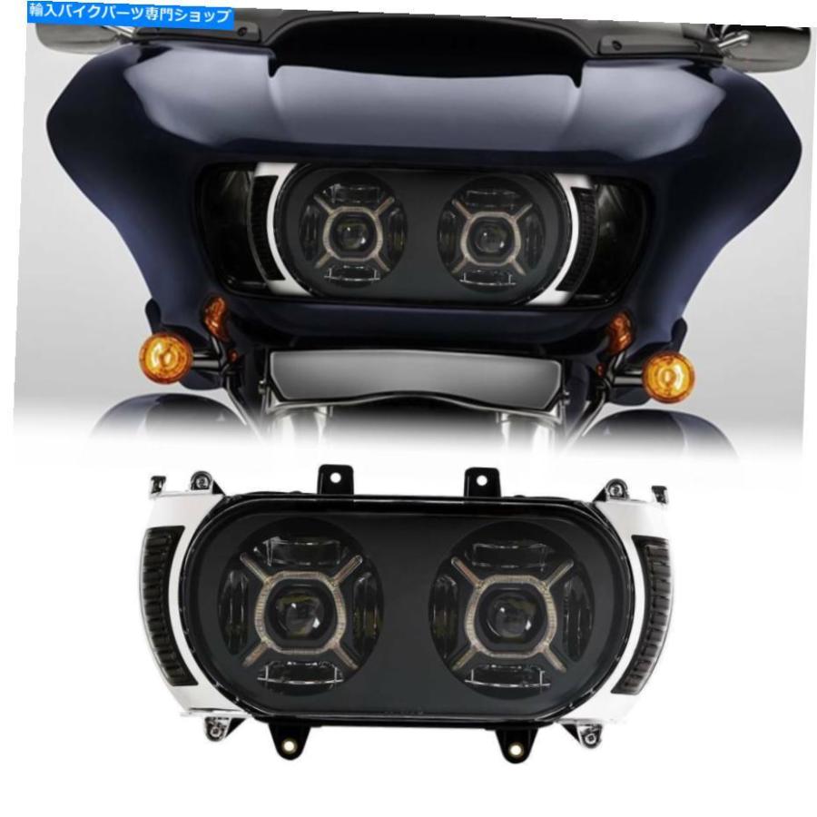 ヘッドライト Harley Touring Road Glide 15-19のためのLEDのヘッドライトサイドマーカーターンシグナルフィット LED Headlight Side Marker Turn Sig