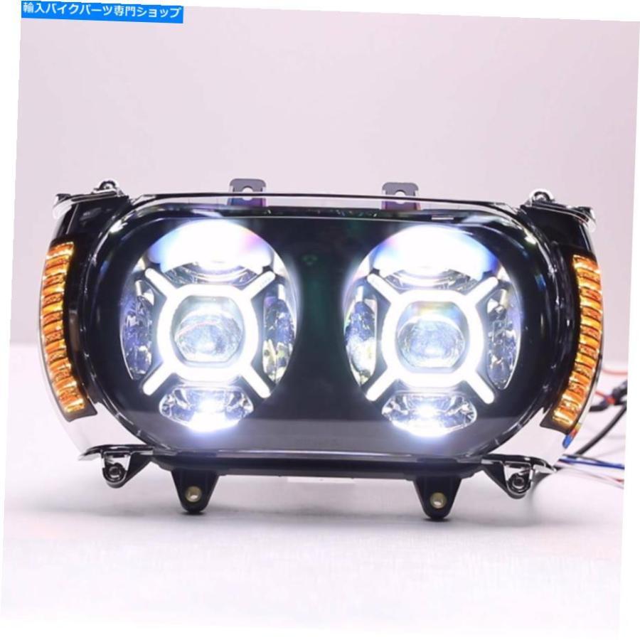 ヘッドライト Harley Touring Road Glide 15-19のためのLEDのヘッドライトサイドマーカーターンシグナルフィット LED Headlight Side Marker Turn Sigの画像