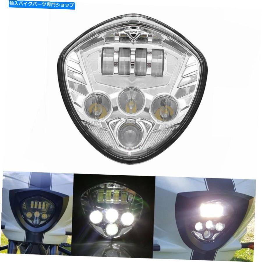 ヘッドライト 勝利のオートバイクロムLEDヘッドライト2010-2016クロスモデル、10-16クルーザー VICTORY MOTORCYCLES CHROME LED HEADLIGHT 2010-2016