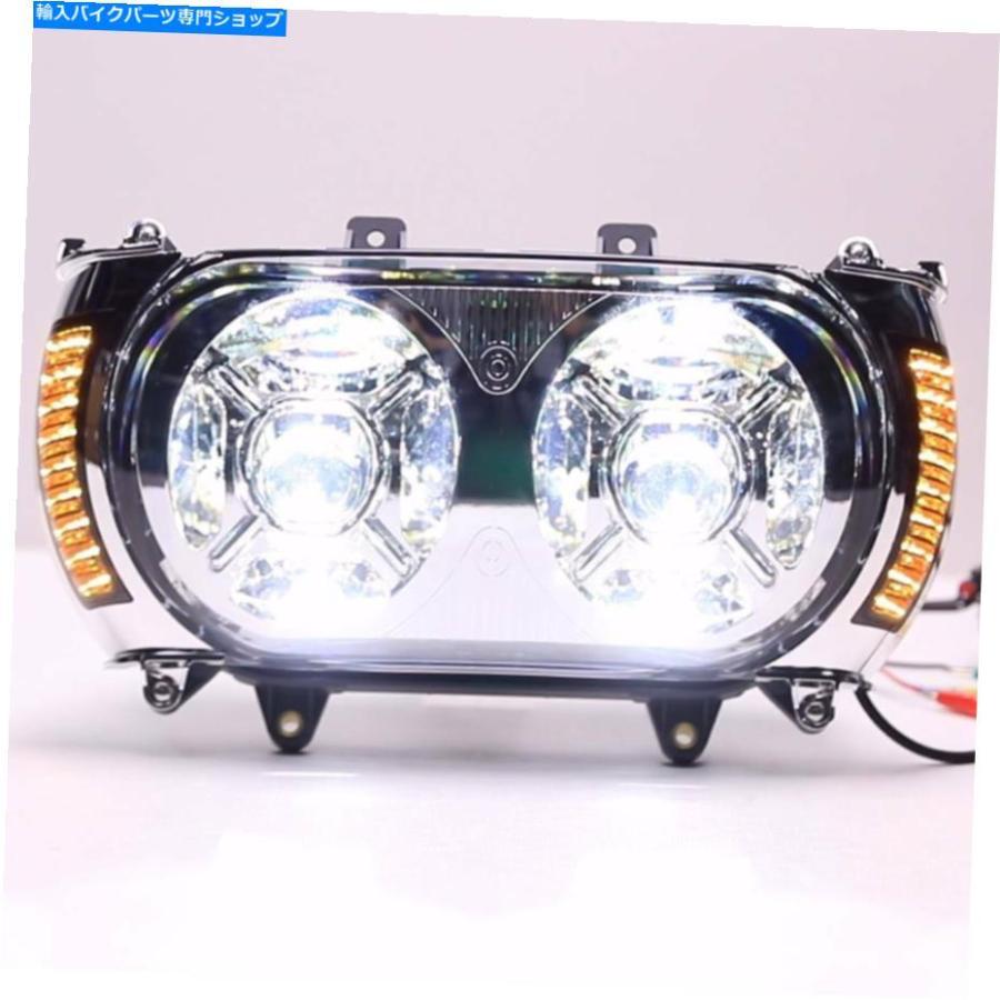 ヘッドライト フロントLEDデュアルヘッドライトW /ハーレーロードグライド15-19 18 Front LED Dual Headlight w/ Turn Signal light Fit For Harley Rの画像