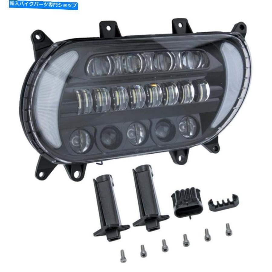 ヘッドライト フロントLED DRLヘッドライトプロジェクターW /ハーレーロードグライドのためのターン信号ライト Front LED DRL Headlight Projector w/