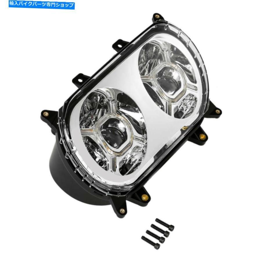 ヘッドライト ハーレーロードグライドFltrx 2015-2020 2019のためのデュアルLEDヘッドライトランププロジェクターフィット Dual LED Headlight Lamp Pの画像