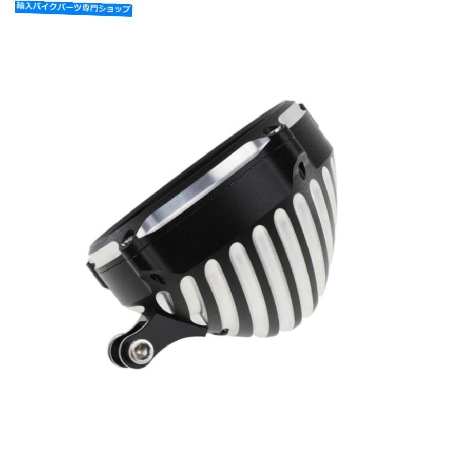 ヘッドライト 5.75 ''アルミヘッドライトハウジングカバーボトムマウント構成フィットハーレー 5.75'' Aluminum Headlight Housing Cover Bottom Moun