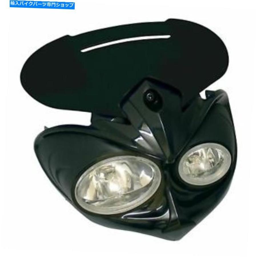 ヘッドライト ファルコンフェアリングヘッドライトブラック/ブラックH3-12V-55W Falcon Fairing Headlight Black/Black H3-12V-55W
