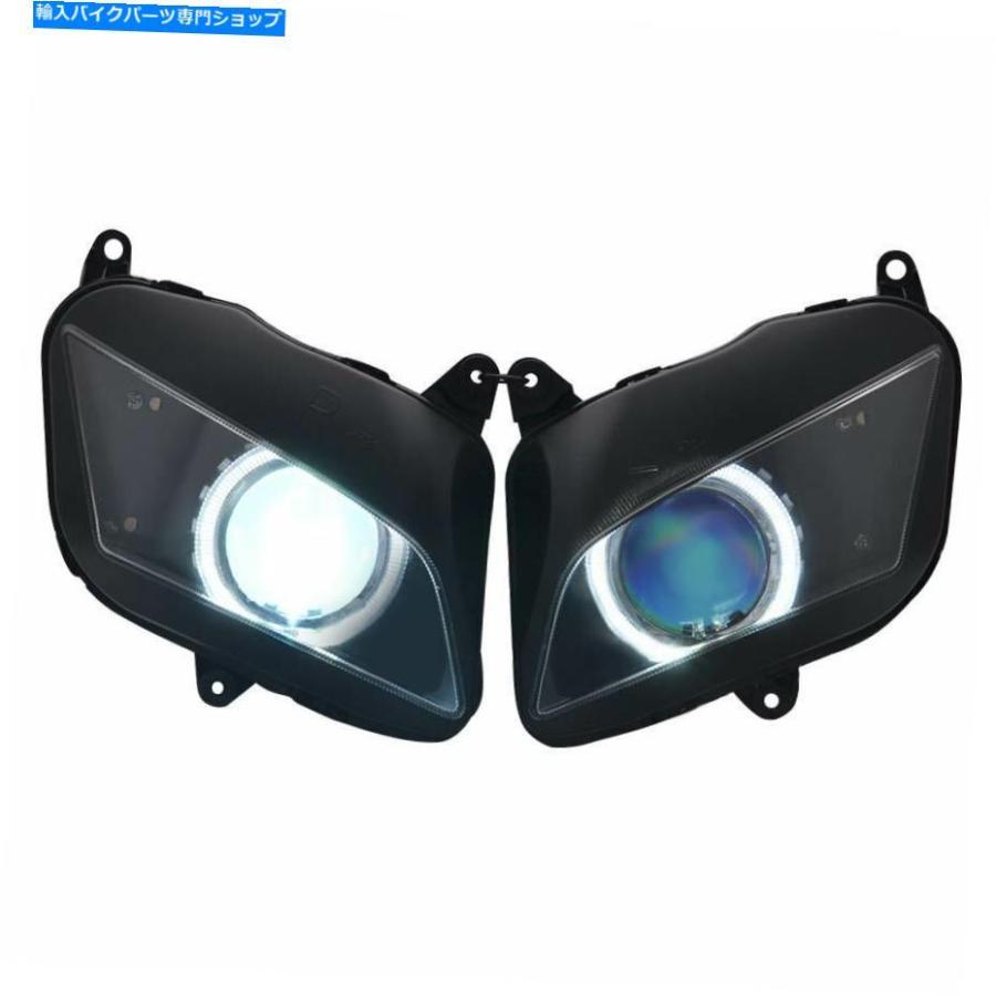 ヘッドライト ホワイトエンジェルアイヘッドライトHIDプロジェクターアセンブリのためのホンダCBR600RR 07-12 09 11 White Angel Eye Headlight HID Pの画像