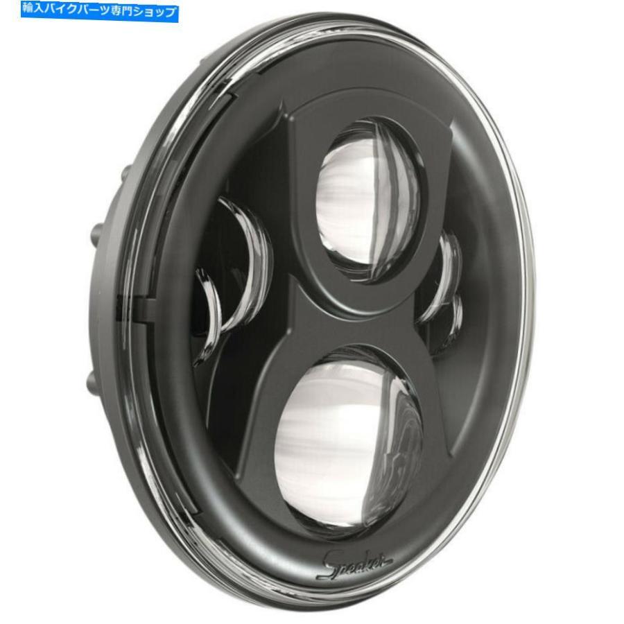 ヘッドライト JWスピーカー0554981ブラック8700 EVO 2デュアルバーンLED 7 \"ヘッドライトW /マウントリングハール JW Speaker 0554981 Black 8700 EVOの画像