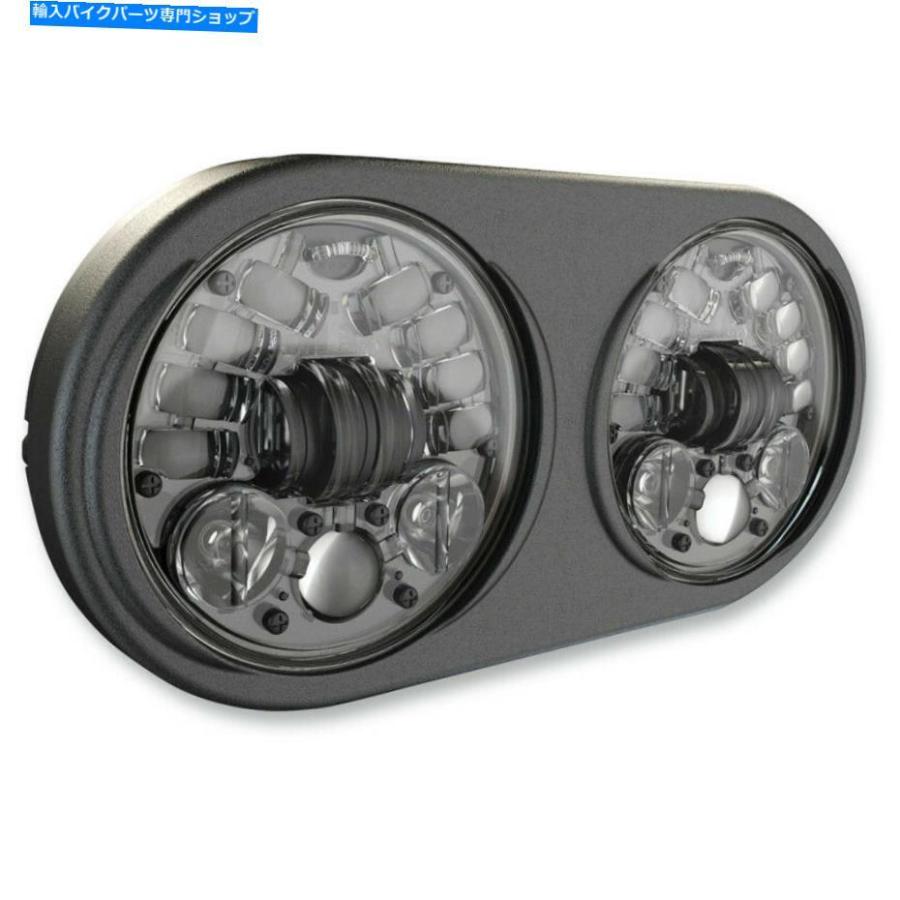 ヘッドライト JWスピーカー0553951ブラック5.75 "デュアルLEDスーペリアヘッドライト98-13ハーレーロードGLI JW Speaker 0553951 Black 5.75" Dual LE