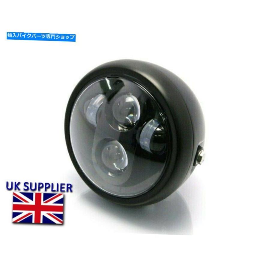 ヘッドライト DRLプロジェクターカフェレーサーとストリートファイター付きのオートバイ6.5 \"LEDヘッドライト Motorcycle 6.5\"" LED Headlight with DR"