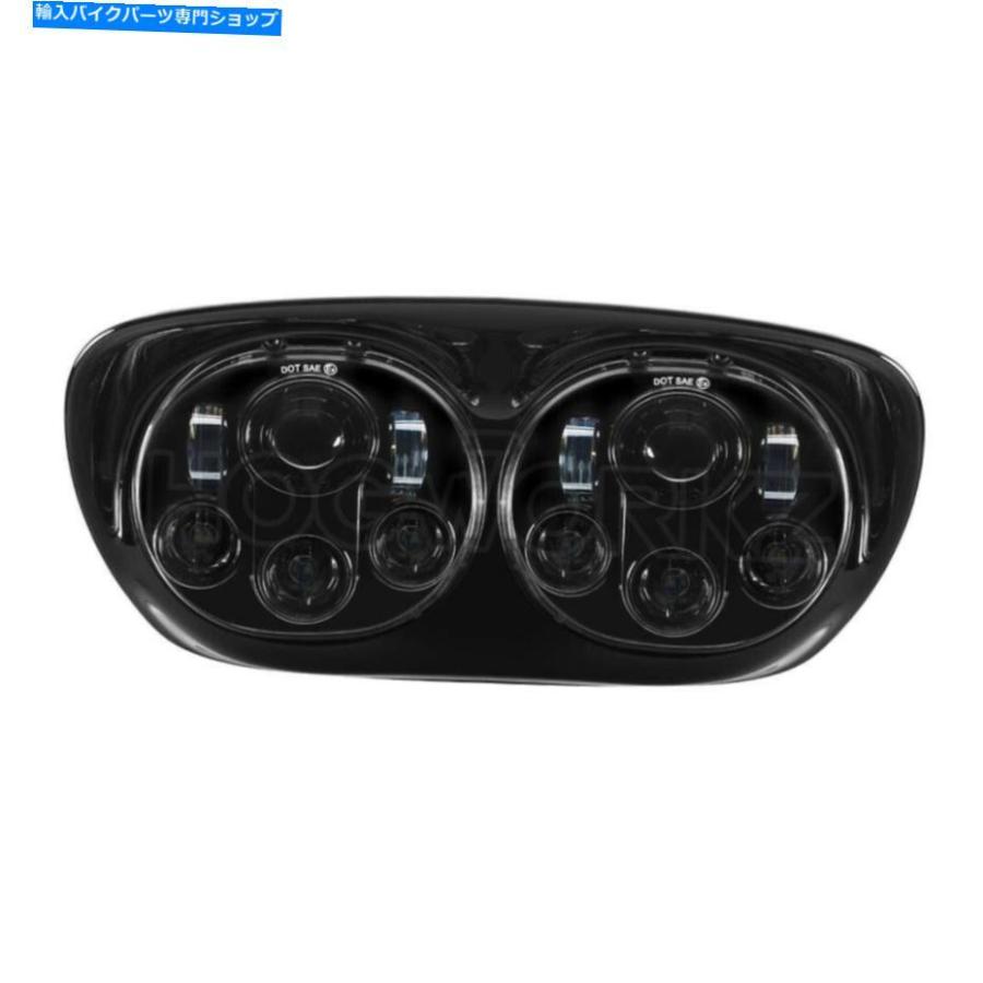 ヘッドライト Hogworkzハーレーロードグライドデュアル5 3/4 \"ブラックアウトLEDデイメーメーカースタイルヘッドライト Hogworkz Harley Road Glide D"
