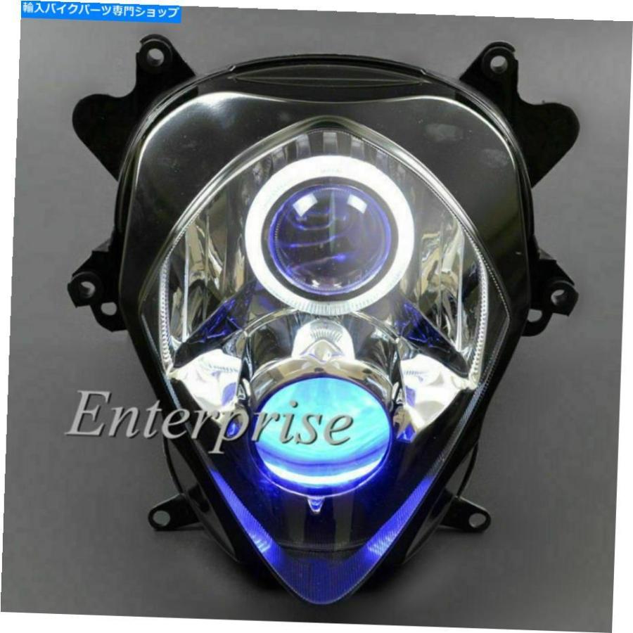 ヘッドライト 鈴木K7 GSXR 1000 07-08のためのHalo Angel Blue Demonの目 Assembly Headlight HID Halo Angel Blue Demon Eyes for Suzuki K7 GSXR100
