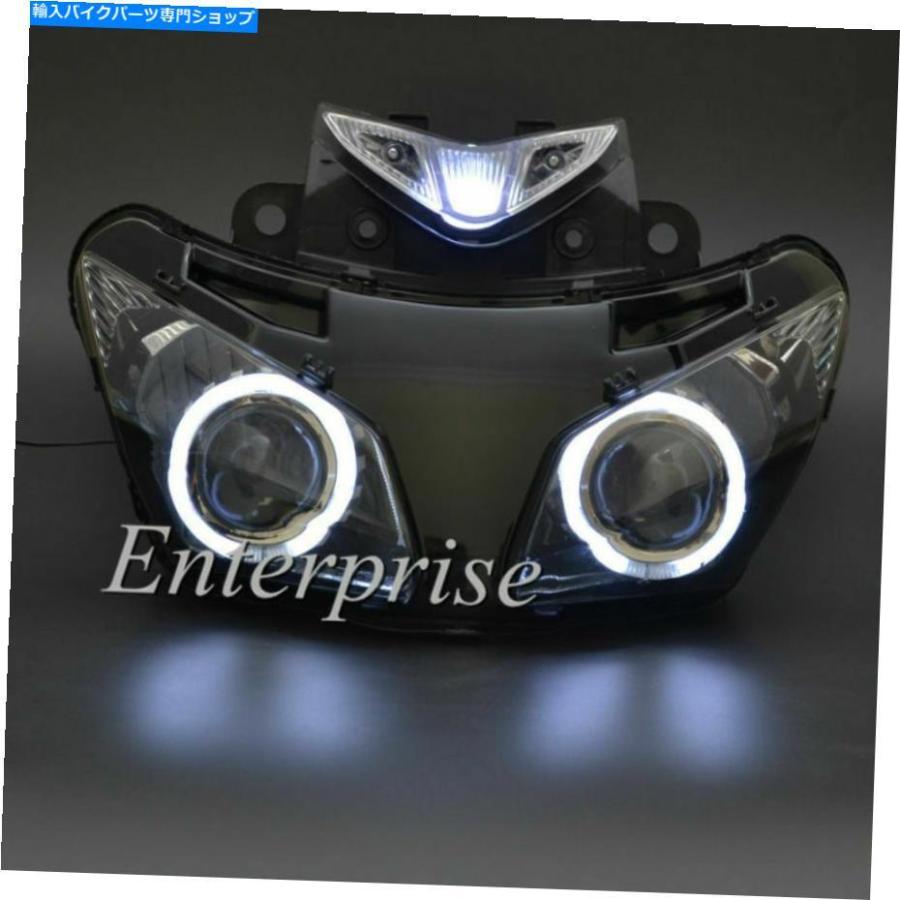 ヘッドライト ヘッドライトアセンブリプロジェクターホワイトエンジェルアイ+ HONDA CBR500R 500 R 500 R 13-15 Headlight Assembly Projector White