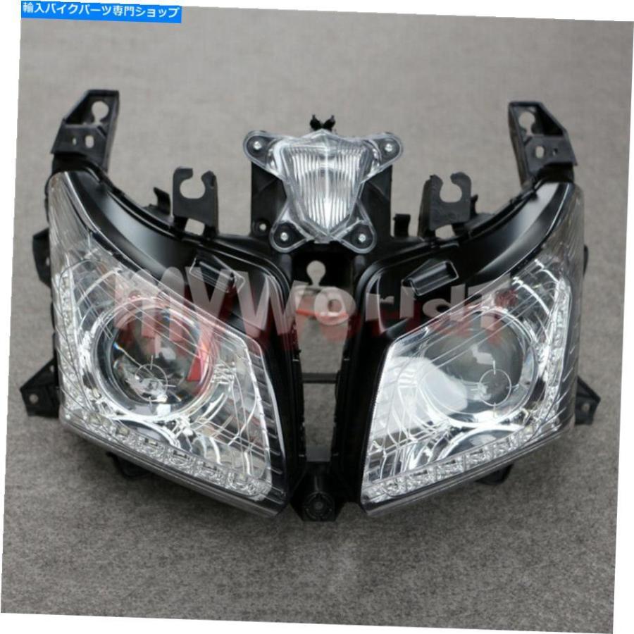 ヘッドライト LEDヘッドライトアセンブリヘッドランプフィットヤマハTMAX530 T-MAX530 2012-2014 LED Headlight Assembly Headlamp Fit for Yamaha TM_1