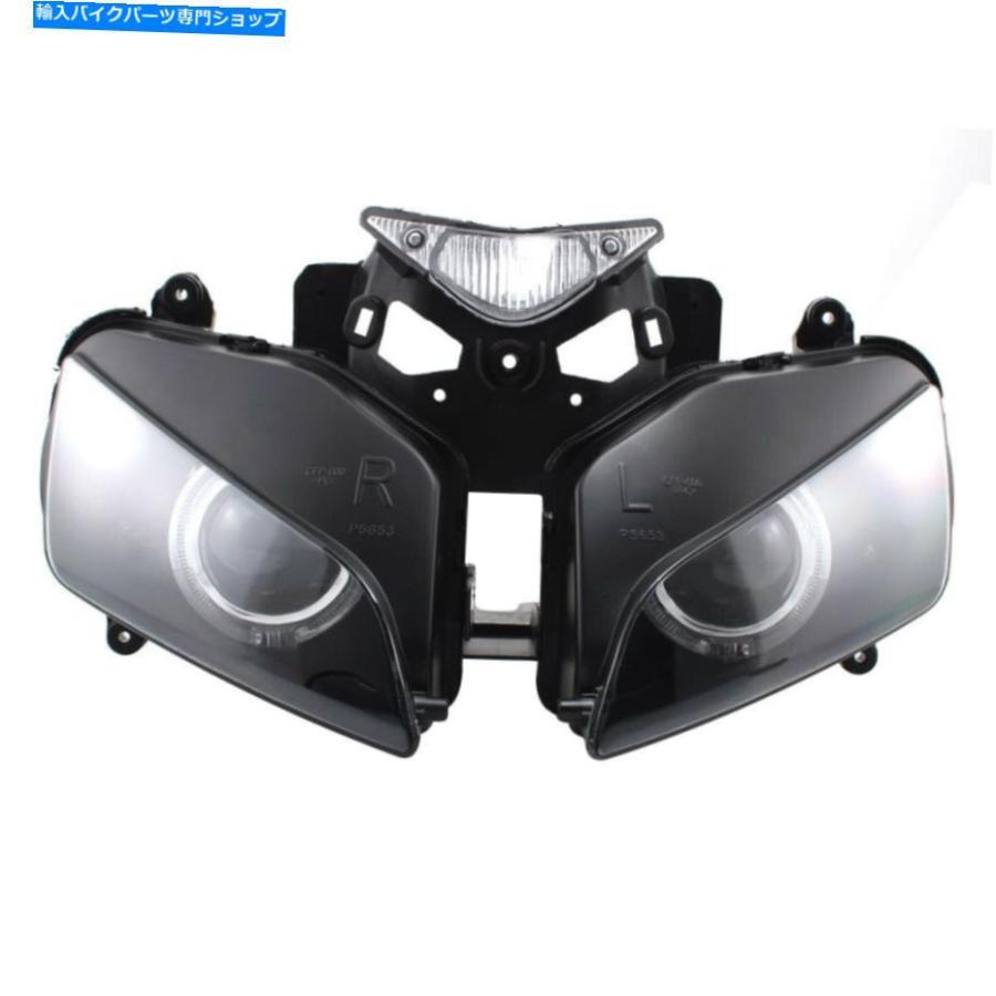 ヘッドライト プロジェクターフロントヘッドライトアセンブリ琥珀Angel Eyes Honda 04-2007のための赤い悪魔 Projector Front Headlight Assembly Ambの画像