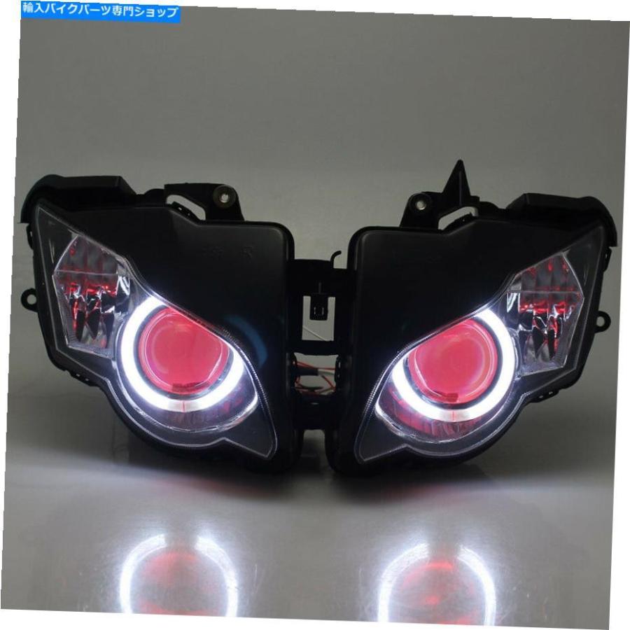 ヘッドライト Honda CBR1000RR 2008-11のための組み立てヘッドライトHID赤の悪魔の天使の目のプロジェクター Assembly Headlight HID Red Demon Angel