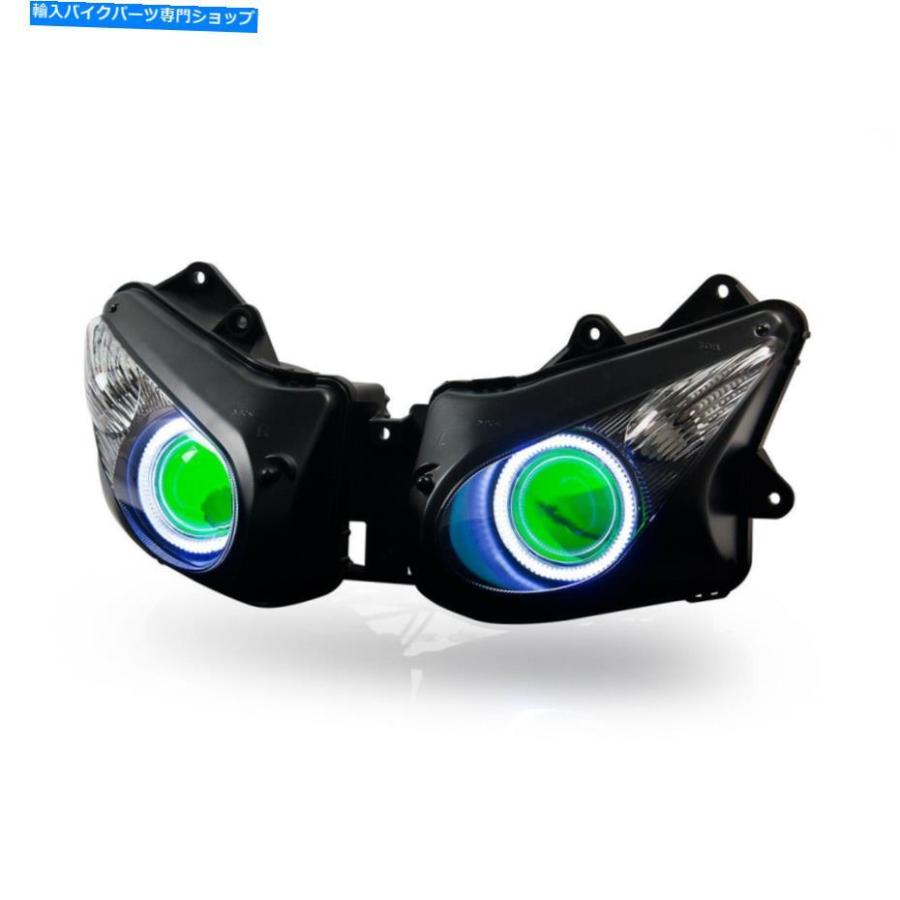 ヘッドライト KAWASAKI NINJA ZX-10R ZX10R 2007 GreenのKT LED