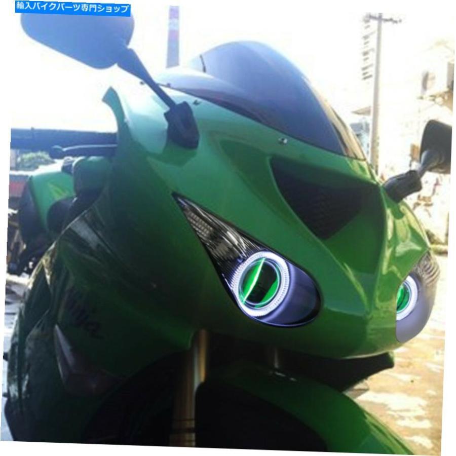 ヘッドライト KAWASAKI NINJA ZX-10R ZX10R 2007 GreenのKT LEDヘッド