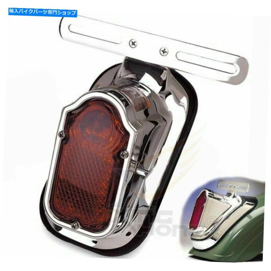 テールライト ハーレーバイクアルミニウムのためのオートバイクロム赤の墓石ブレーキテールライトシグナル Motorcycle Chrome Red Tombstone Brake Ta