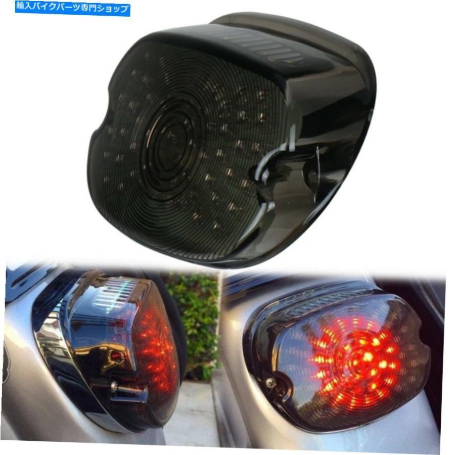 テールライト ハーレーツアーロードキンググライドダイナFXRのための煙LEDテールライトブレーキターンシグナル Smoke LED Tail Light Brake Turn Sign_1