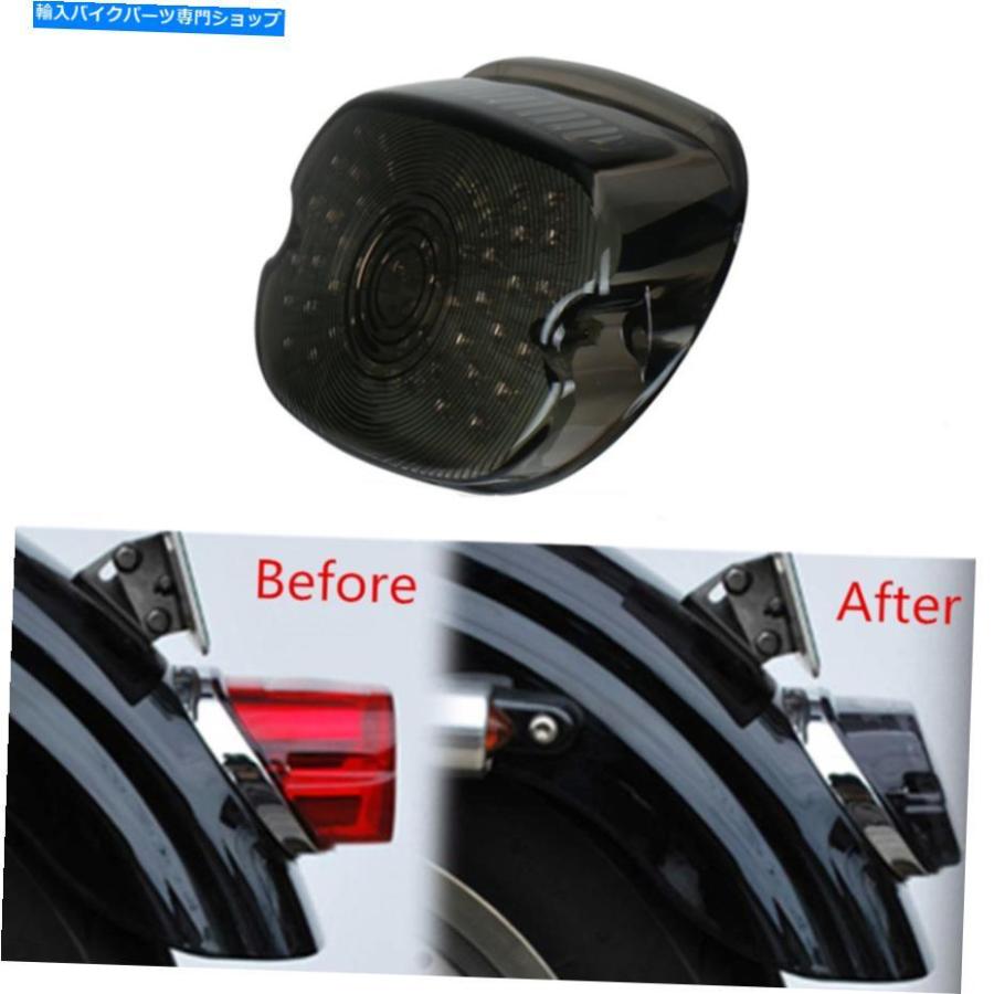 テールライト ハーレーツアーロードキンググライドダイナFXRのための煙LEDテールライトブレーキターンシグナル Smoke LED Tail Light Brake Turn Sign_2