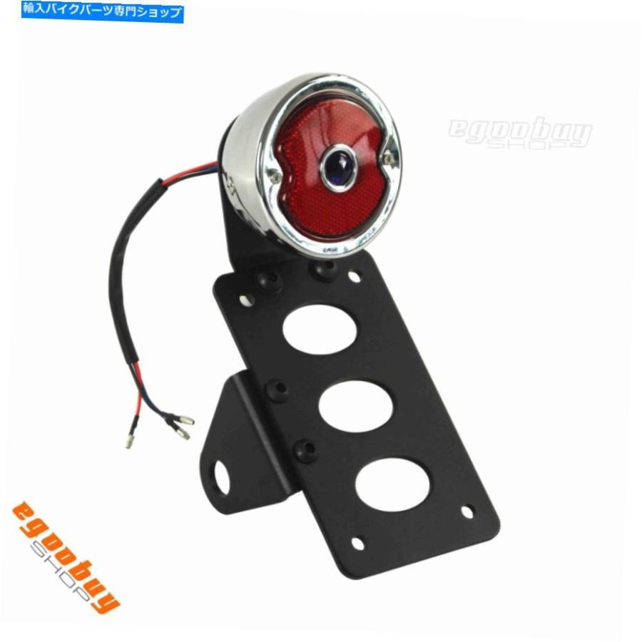 テールライト ハーレーチョッパーのためのオートバイLEDブレーキストップTaillightナンバープレートブラケット Motorcycle LED Brake Stop Taillight_1
