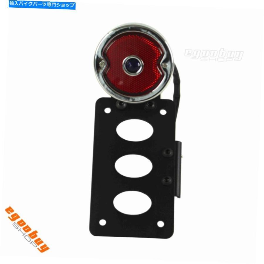 テールライト ハーレーチョッパーのためのオートバイLEDブレーキストップTaillightナンバープレートブラケット Motorcycle LED Brake Stop Taillight_2