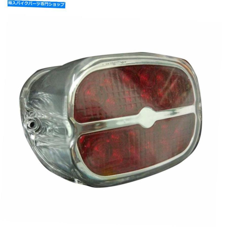 テールライト リアテールブレーキライセンスライトクロムランプLEDのハーレーソフトダイナスポーツスター Rear Tail Brake License Light Chrome Lamp