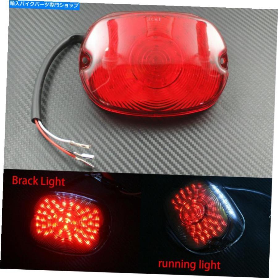 テールライト LED走行ブレーキテールライトレッドレンズフィットソフト用1996-08 Sportster 99-07 LED Running Brake Tail Light Red Lens Fit For So
