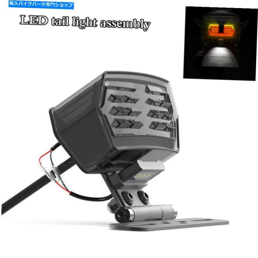 テールライト 1×LEDオートバイターンシグナルテールライトアセンブリカフェレーサーフェンダーエッジブレーキ 1 × LED Motorcycle Turn Signals Tai