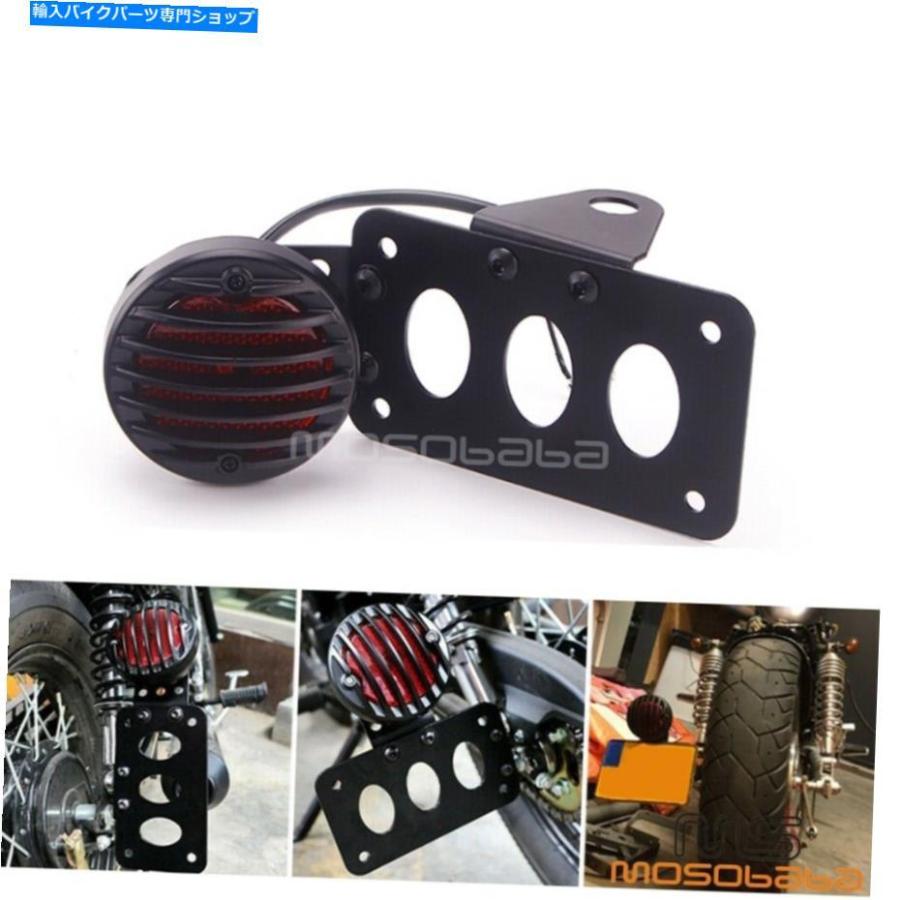 テールライト ハーリースポーツスター用オートバイのサイドマウントテールライトw /ライセンスプレートブラケット Motorcycle Side Mount Tail Light