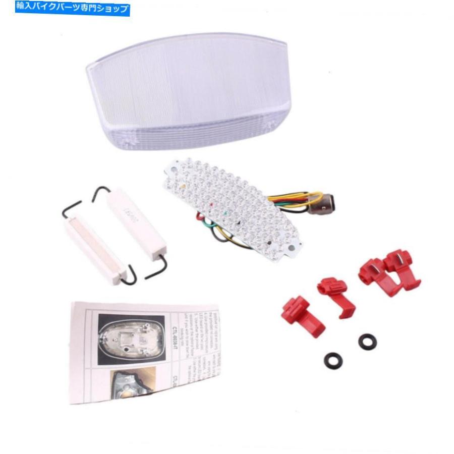 テールランプ LEDテールブレーキライトテールランプインジケータクリアレンズフィットDUCATI MONSTER 1994-2010 LED Tail Brake Light Tail Lamp Indi