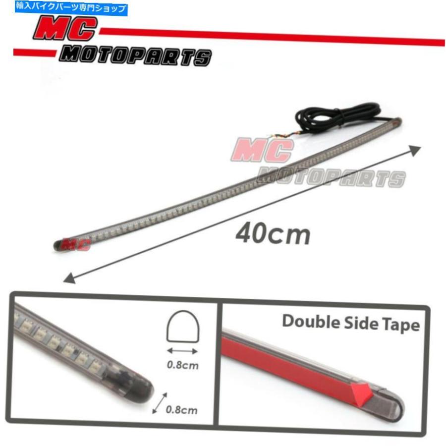 テールライト Moto MoriniのオートバイのためのAMP-Z 42cmの煙の統合LEDテールライトバーチューブ AMP-Z 42cm Smoke Integrated LED Tail Light bar T_2