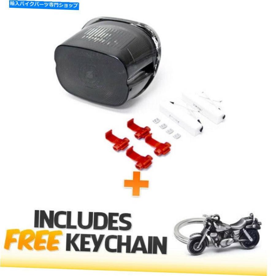 テールライト 1996 - 2008年ハーレーダビッドソン+クルーザーキーチェーンのための煙LED統合タレライト Smoke LED Integrated Taillight For 1996-200